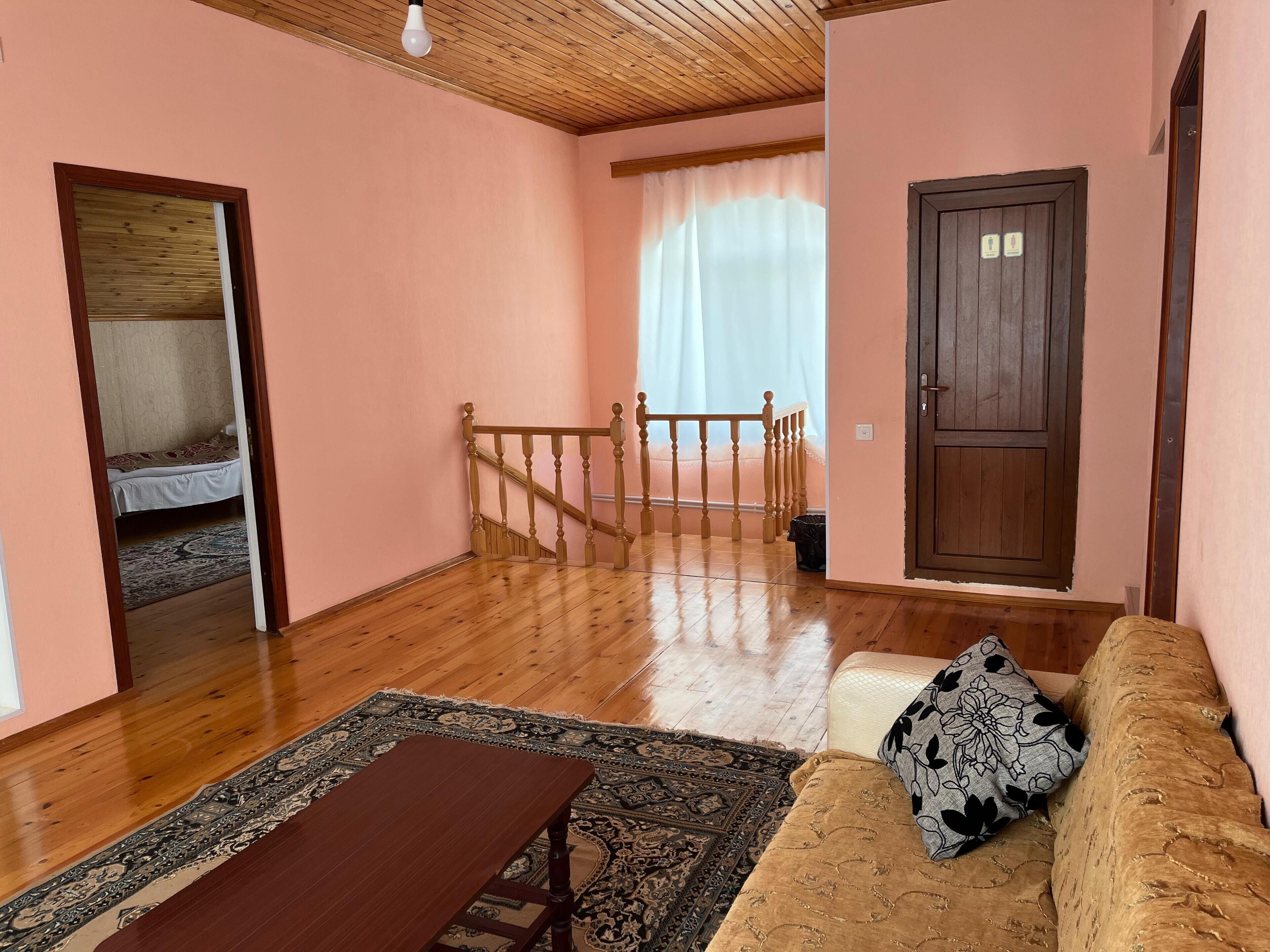 Flat-screen TV, DVD player