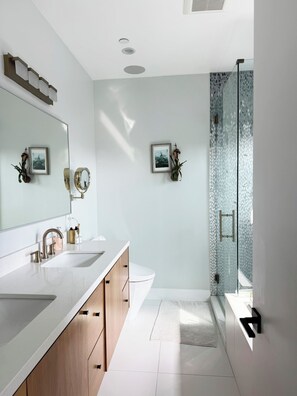 Shower, jetted bath, hair dryer, bidet - Picture perfect 3-bedroom house with AC in Culver City (Culver City)