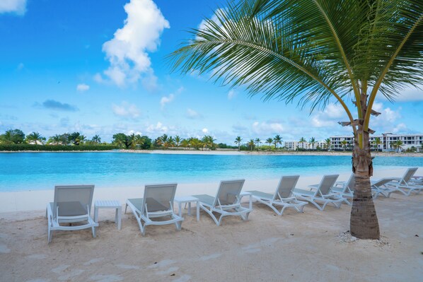 Sun loungers, beach towels