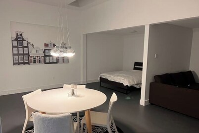 Spacious guest suite with sitting area