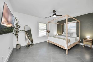 4 dormitorios, tabla de planchar con plancha, wifi y ropa de cama