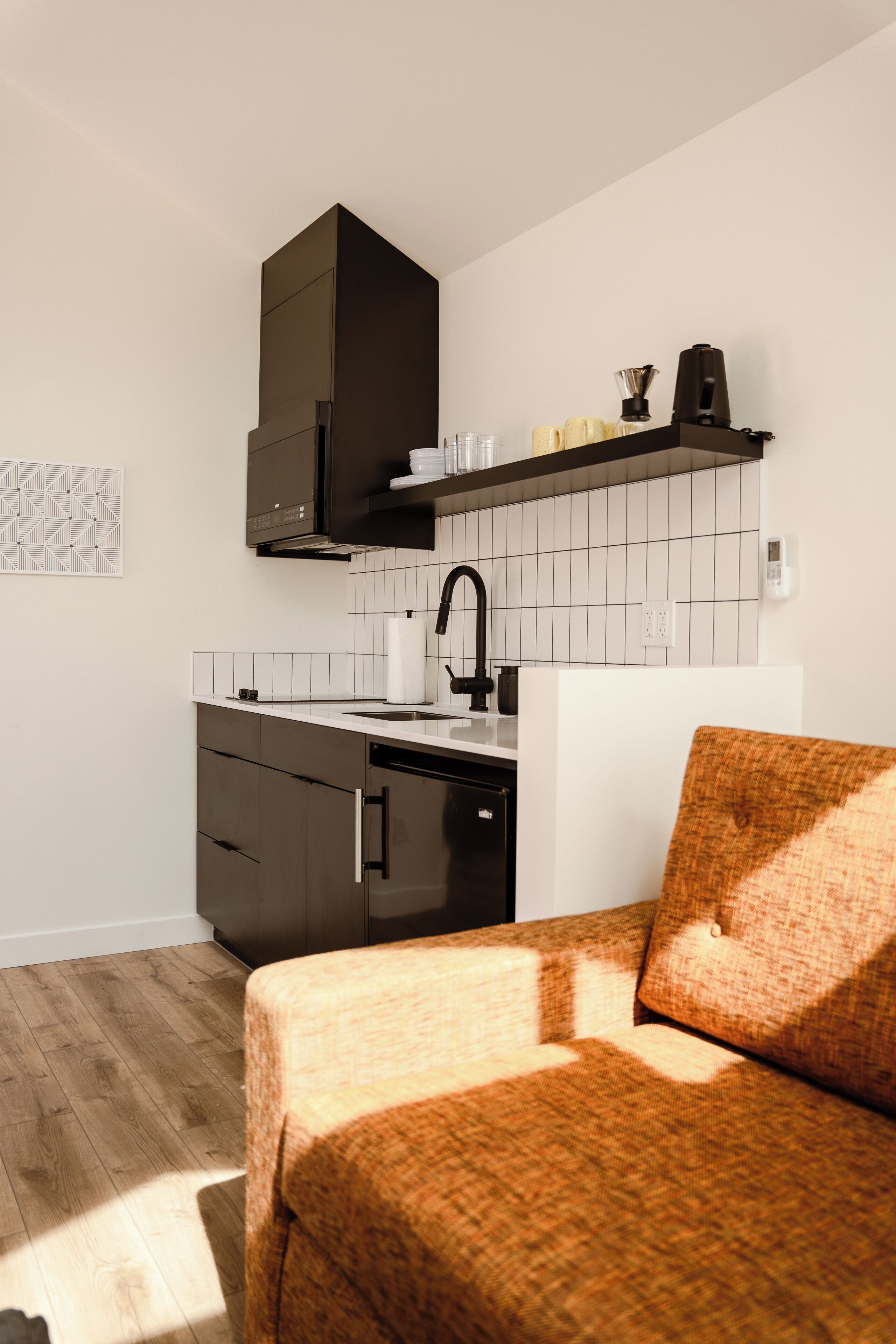 Deluxe Cabin, Patio, Desert View | Private kitchen | Mini-fridge, microwave, stovetop, cookware/dishes/utensils