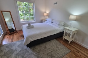 1 bedroom, iron/ironing board, travel crib, WiFi