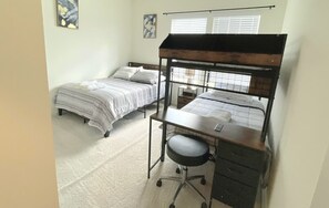 Desk, iron/ironing board, travel cot, WiFi