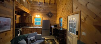 Just a short Walk into Helen, Georgia, our amazing two cabins on a hill!