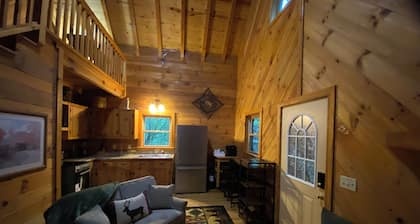 Just a short Walk into Helen, Georgia, our amazing two cabins on a hill!