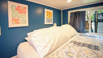 1 bedroom, iron/ironing board, travel crib, free WiFi