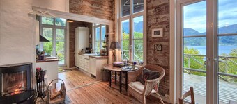 Beach front home in Vaksdal with house sea view
