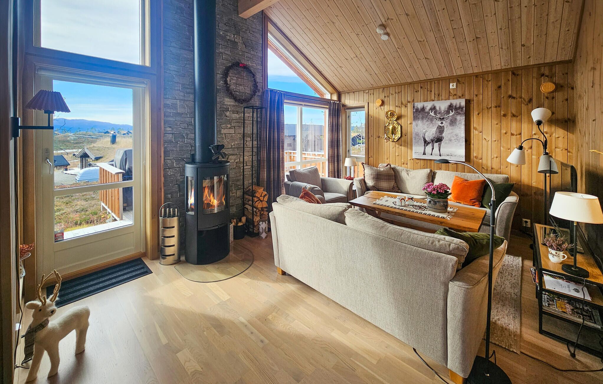 Télévision, cheminée