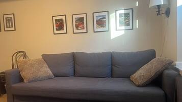 TV, DVD player, books