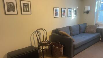 TV, DVD player, books