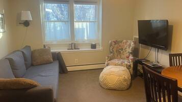 TV, DVD player, books