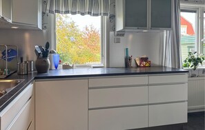 Réfrigérateur, four, lave-vaisselle, cafetière/bouilloire