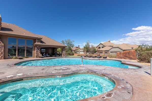 A heated pool