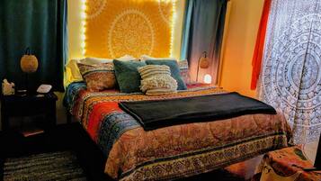 1 chambre, fer et planche Ă repasser, Wi-Fi gratuit, draps fournis