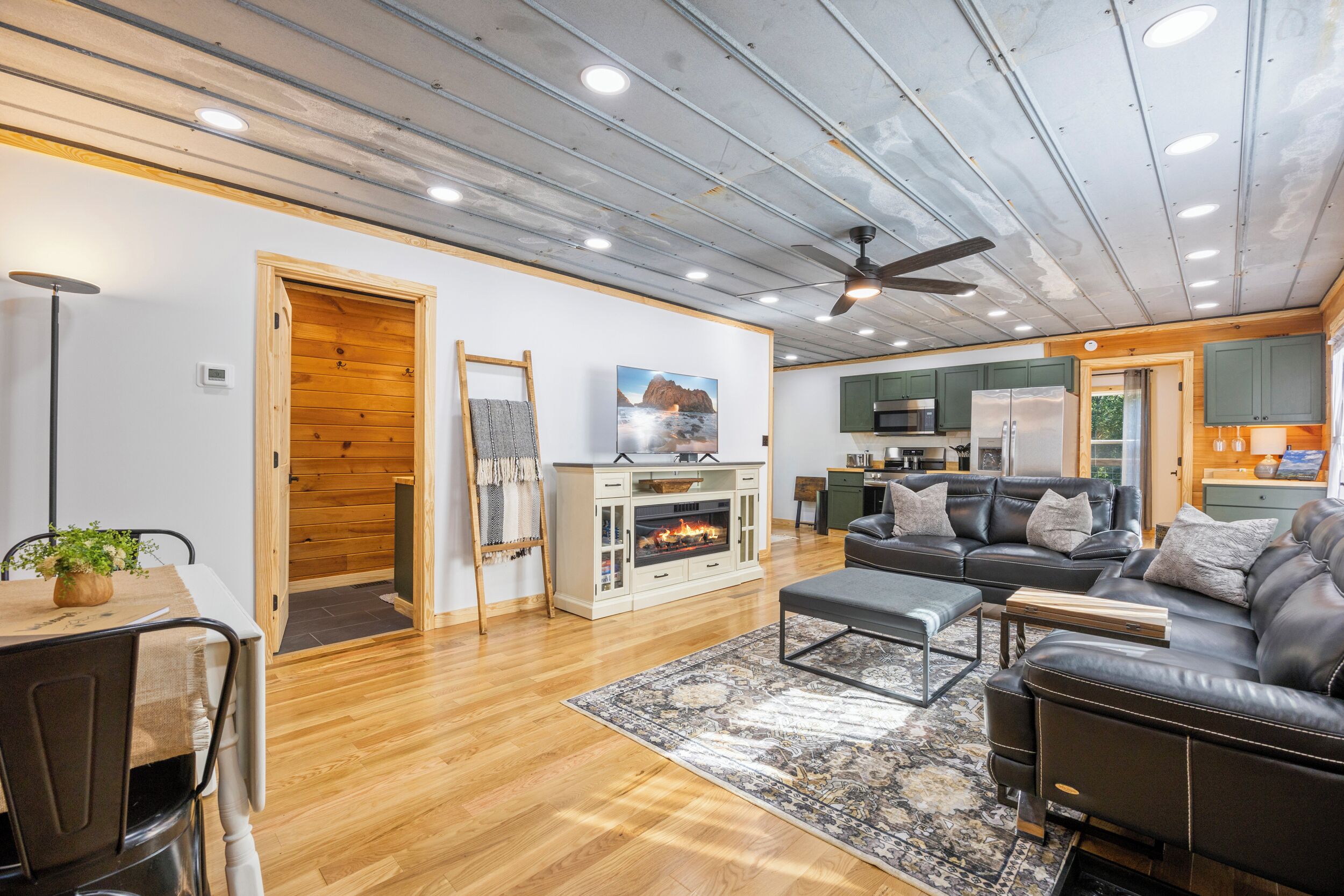 Smart TV, fireplace, video games