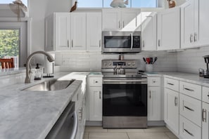 Microwave, oven, stovetop, dishwasher - Coastal Retreat w/ Salt-Water Pool + Fire Pit (Wilmington)