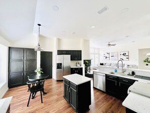 Microwave, oven, stovetop, dishwasher