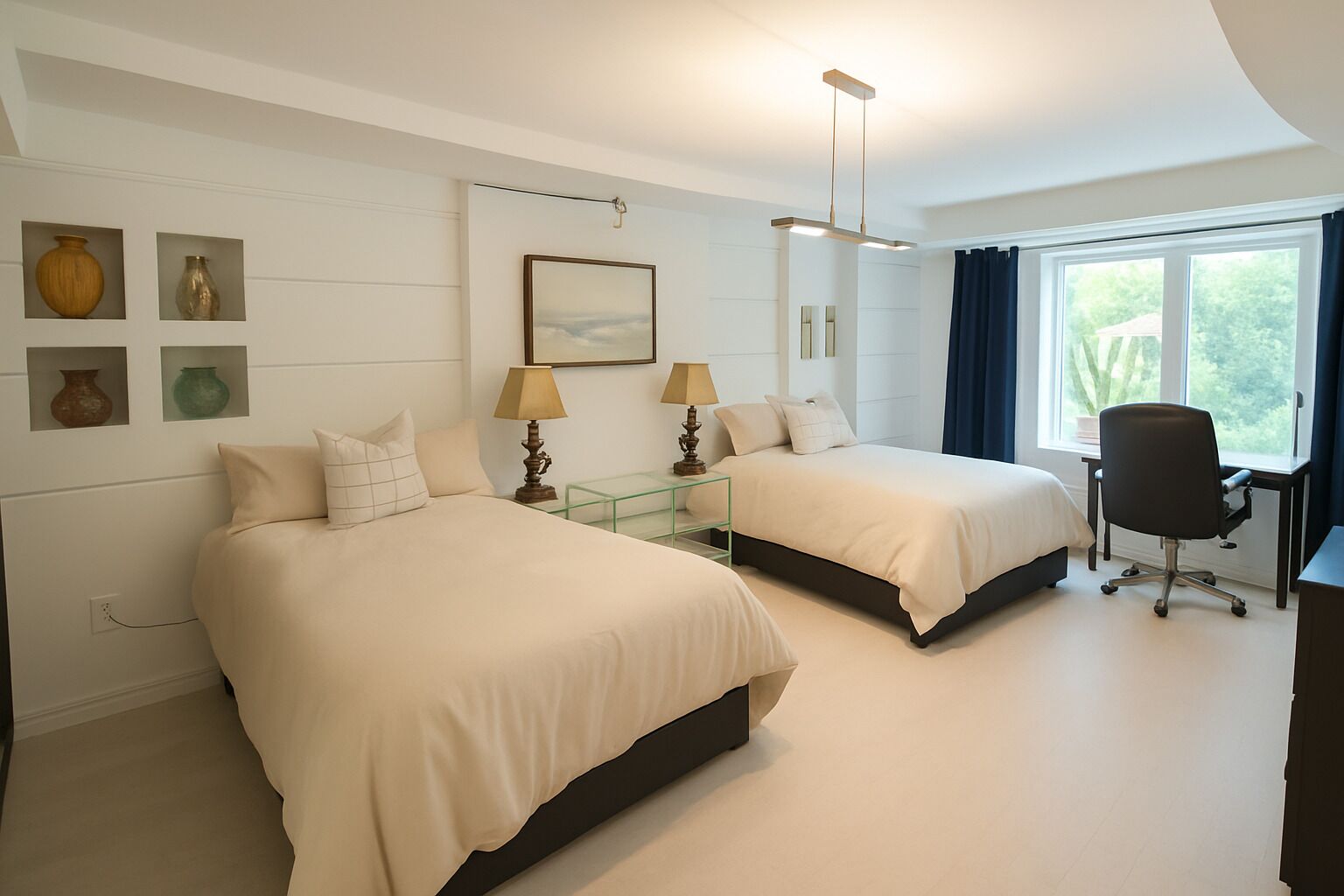 1 habitación, tabla de planchar con plancha, internet y ropa de cama 