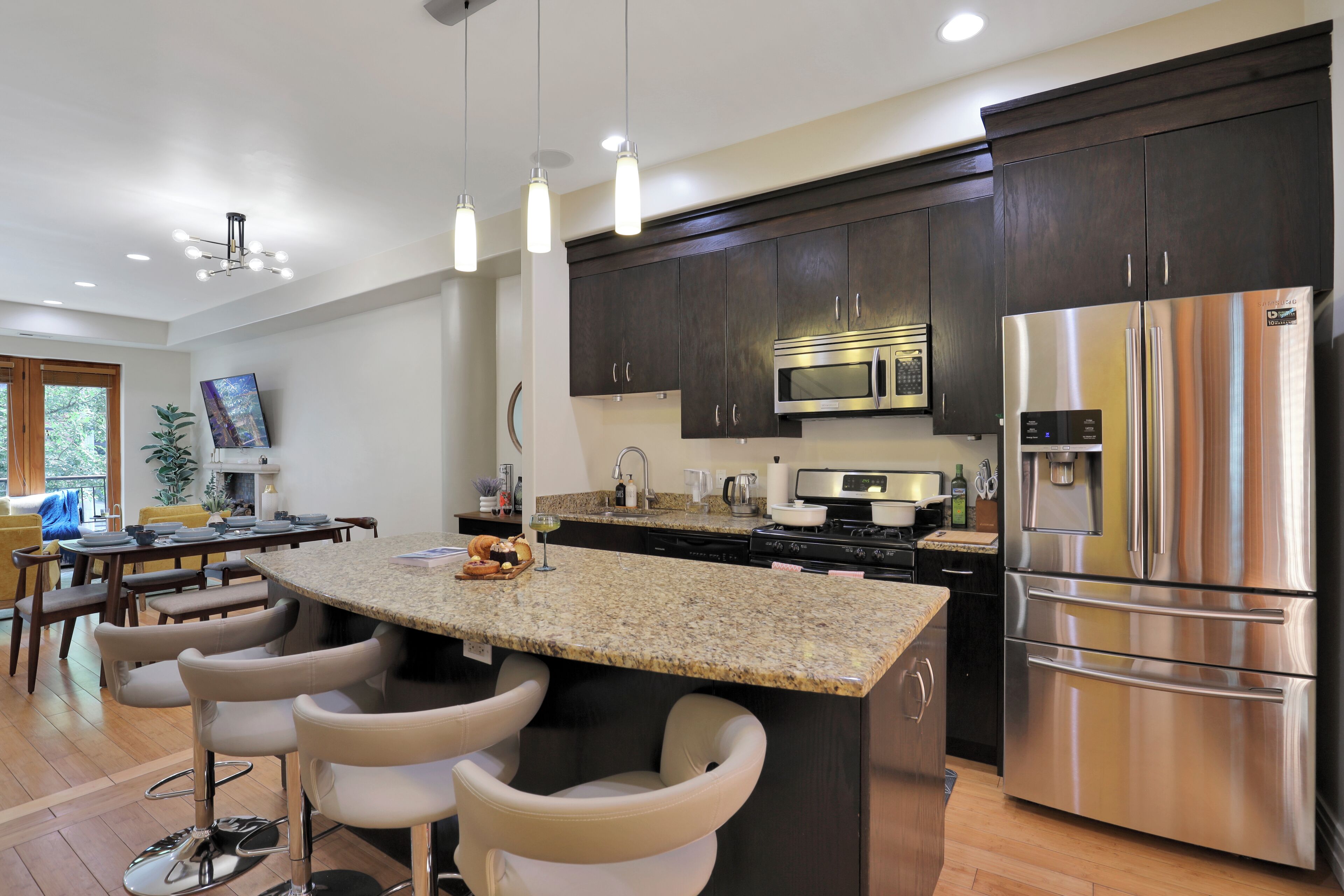 Microwave, oven, stovetop, dishwasher