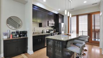 Microwave, oven, stovetop, dishwasher