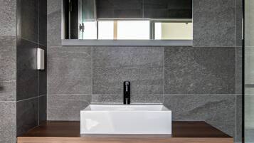 Hair dryer, soap, shampoo