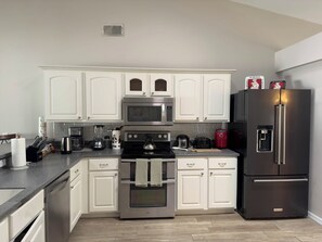 Microwave, oven, stovetop, dishwasher