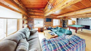 Televisión y chimenea