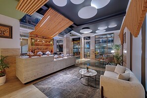 Sittområde i lobbyn