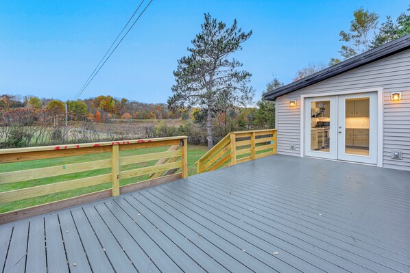 Terrace/patio - Direct Trail Access: Lyons Falls Getaway w/ Views! (Lyons Falls)