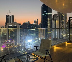 Family Apartment, City View | Balcony - bnbme - Imperial Avenue - 2BR + Study Room (Dubai)