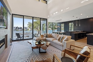Smart TV, fireplace, video games, offices