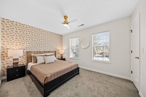 5 bedrooms, desk, iron/ironing board, travel crib