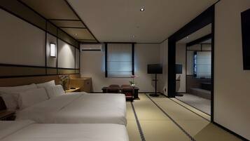 Signature-herbergi fyrir tvo, tvö rúm | Skrifborð, vinnuaðstaða fyrir fartölvur, ókeypis þráðlaus nettenging