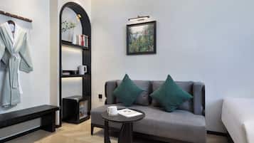 Habitación familiar doble | Cortinas opacas, tabla de planchar con plancha, wifi gratis