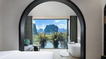 Deluxe-Doppelzimmer, Flussblick | Verdunkelungsvorhänge, Bügeleisen/Bügelbrett, kostenloses WLAN