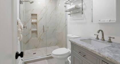 Stylish 3BR/2BA Retreat #3, Harbor Point – Walk to Train, Cafes & Restaurants, City + Shore