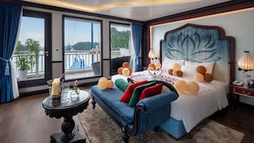 Luxury Suite, Balcony, Ocean View | In-room safe, desk, laptop workspace, iron/ironing board