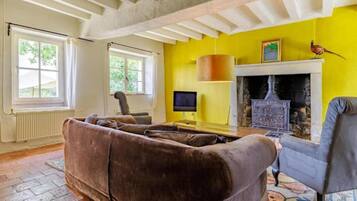 Smart-tv en een open haard
