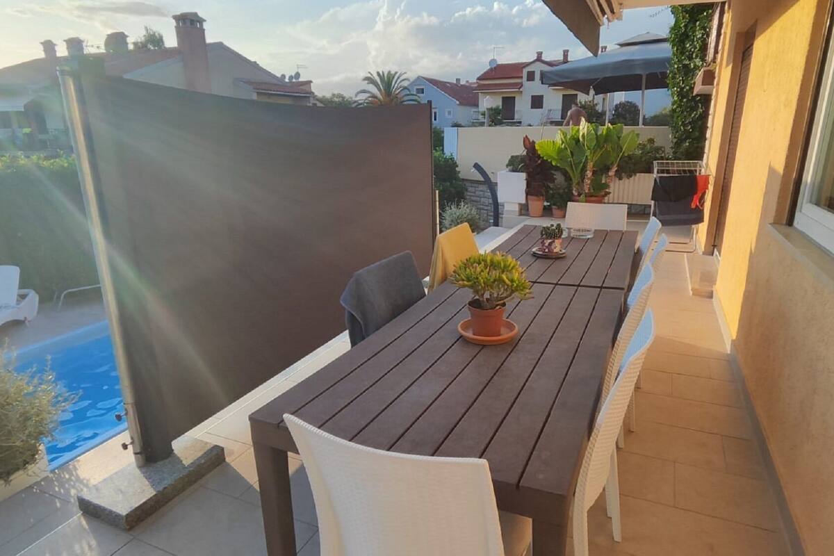 Superior Apartment, Balcony, Pool View | Terrace/patio