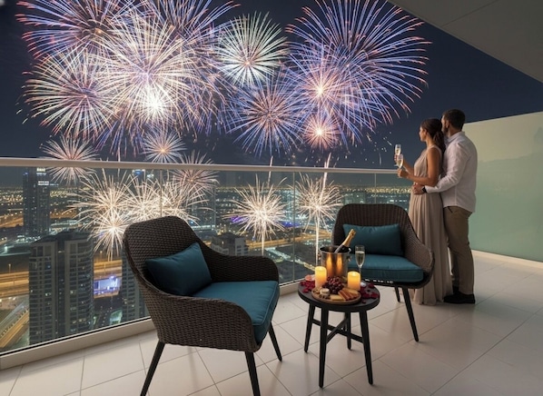 Appartamento Deluxe, 1 camera da letto, non fumatori | Terrazza/patio