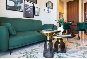 Deluxe Apartment, 1 Bedroom, Non Smoking | Living area - Luxurious 1BR - Pool & Gym Access (Dubai)