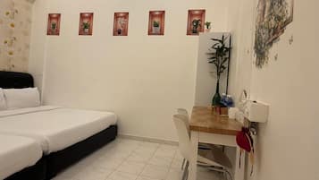 Down duvets, individually decorated, individually furnished, desk