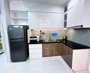 Private kitchen - Stylish Terra Royal Apartment – close to Independence Palace & Ben Thanh Market (Thành phố Hồ Chí Minh)