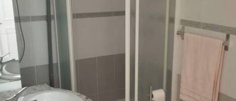 Shower, hair dryer
