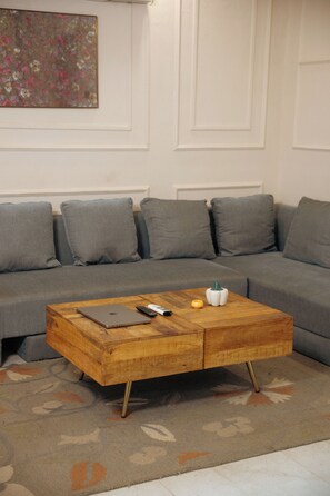 Appartement, 3 chambres, accessible aux personnes à mobilité réduite, fumeur | Salle de séjour