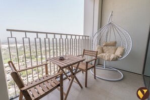 Apartament de luxe, balcó, vistes a la ciutat | Balcó