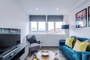 Perhehuoneisto, 2 makuuhuonetta, tupakointi kielletty | Oleskelualue | Taulutelevisio