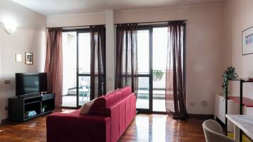 Appart'hôtel Confort, vue ville | Coin séjour