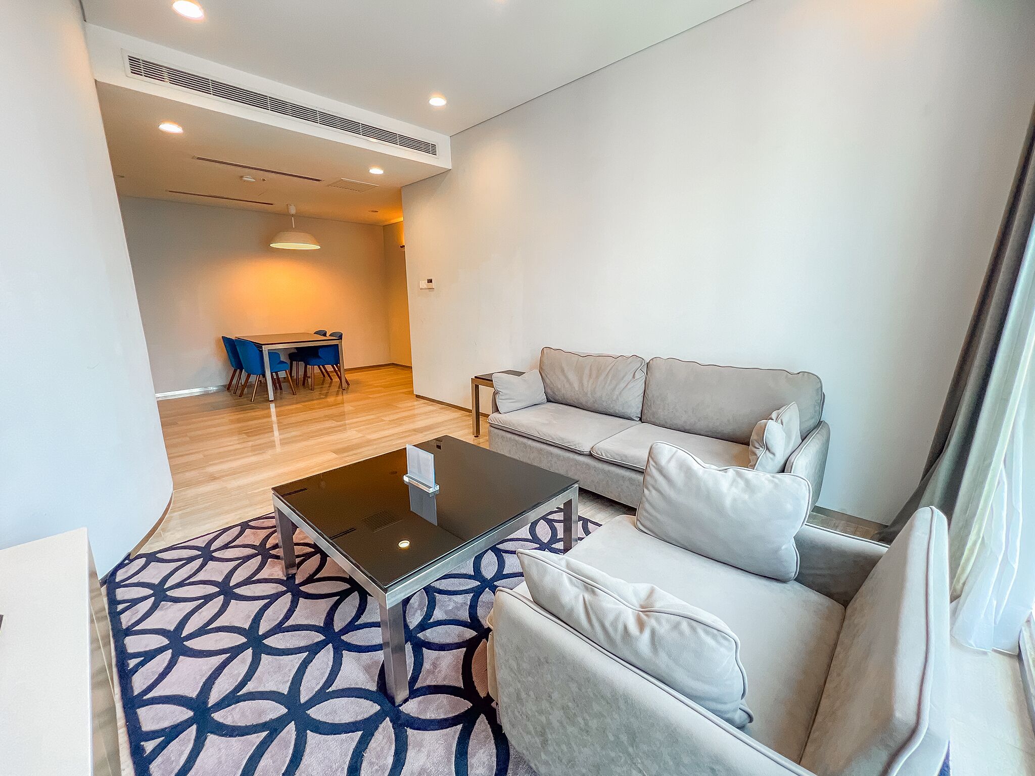 Individually decorated, individually furnished, desk, laptop workspace